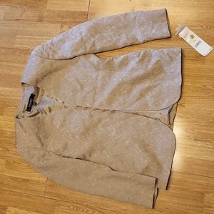 NWT Emanuel Ungaro jacquard tan jacket sz 14/48